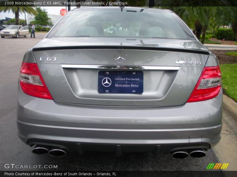 Palladium Silver Metallic / Grey/Black 2008 Mercedes-Benz C 63 AMG