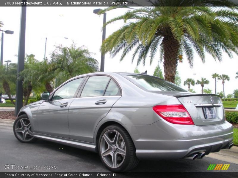 Palladium Silver Metallic / Grey/Black 2008 Mercedes-Benz C 63 AMG