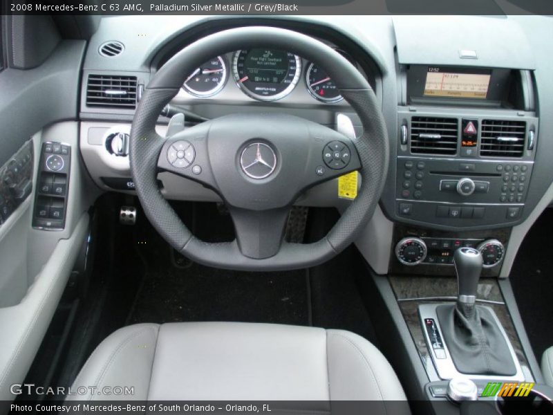 Palladium Silver Metallic / Grey/Black 2008 Mercedes-Benz C 63 AMG