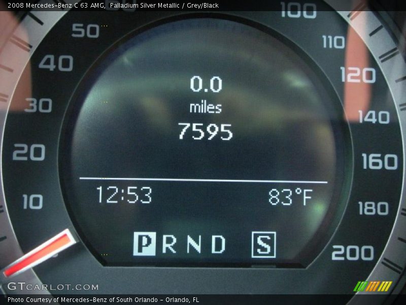 Palladium Silver Metallic / Grey/Black 2008 Mercedes-Benz C 63 AMG