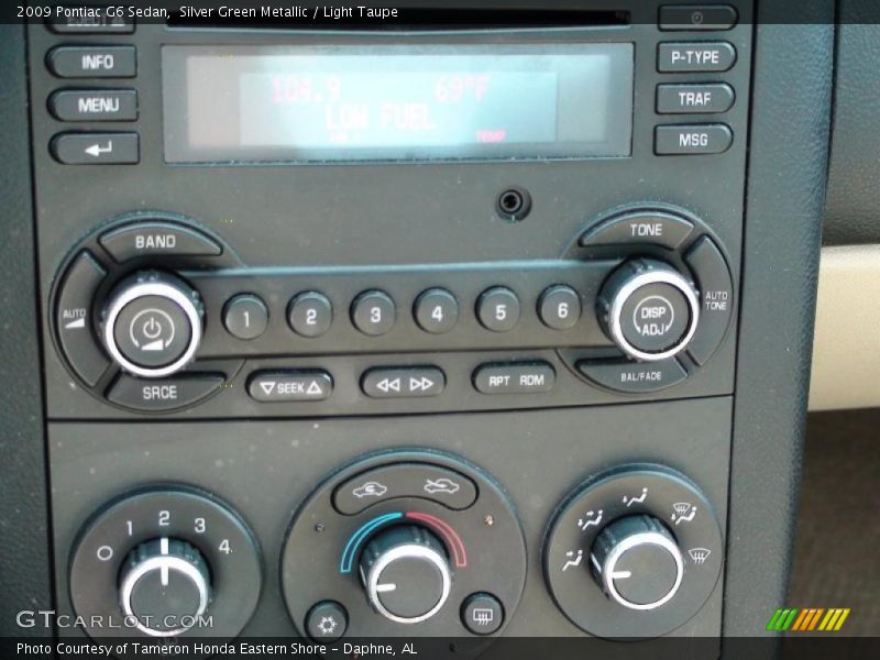 Silver Green Metallic / Light Taupe 2009 Pontiac G6 Sedan