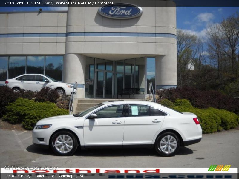White Suede Metallic / Light Stone 2010 Ford Taurus SEL AWD