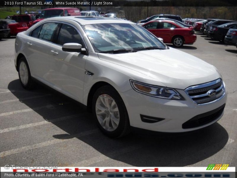 White Suede Metallic / Light Stone 2010 Ford Taurus SEL AWD