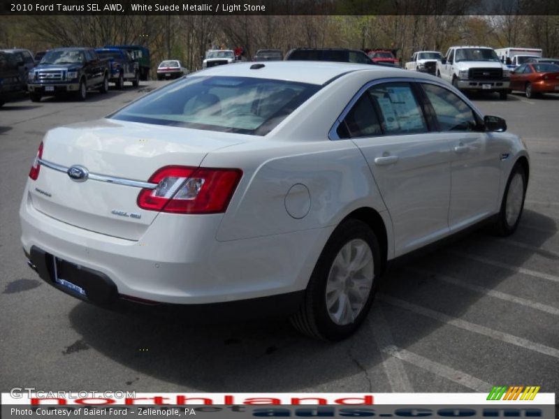 White Suede Metallic / Light Stone 2010 Ford Taurus SEL AWD