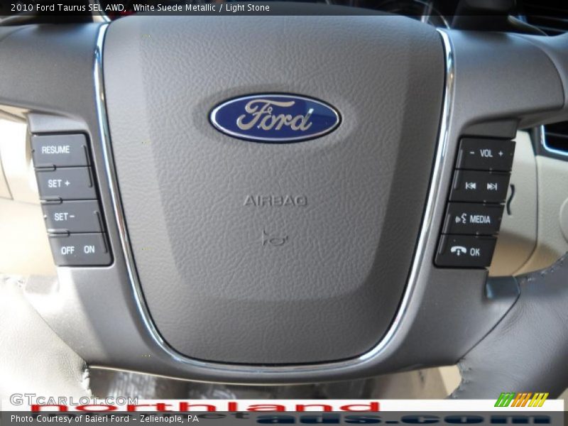 White Suede Metallic / Light Stone 2010 Ford Taurus SEL AWD