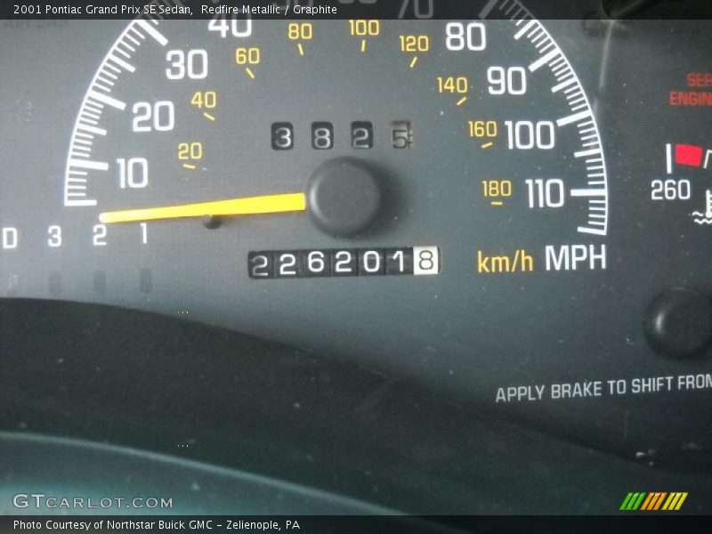 Redfire Metallic / Graphite 2001 Pontiac Grand Prix SE Sedan