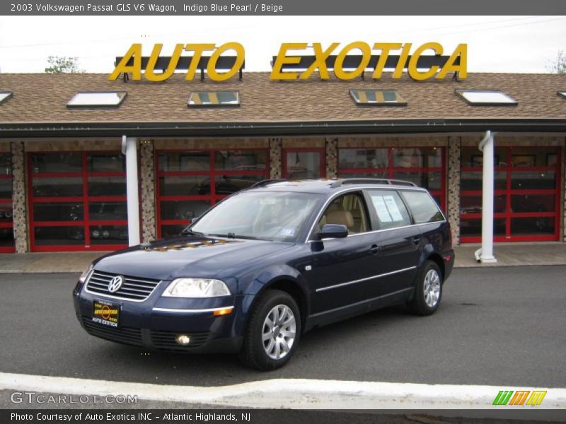 Indigo Blue Pearl / Beige 2003 Volkswagen Passat GLS V6 Wagon