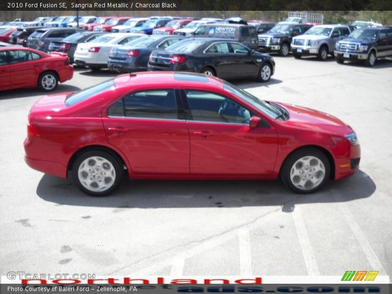 Sangria Red Metallic / Charcoal Black 2010 Ford Fusion SE