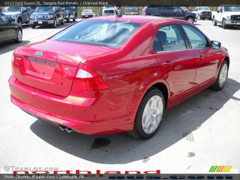Sangria Red Metallic / Charcoal Black 2010 Ford Fusion SE