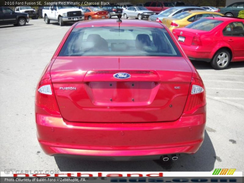 Sangria Red Metallic / Charcoal Black 2010 Ford Fusion SE