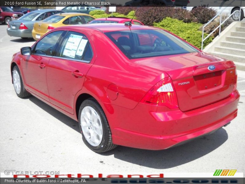 Sangria Red Metallic / Charcoal Black 2010 Ford Fusion SE
