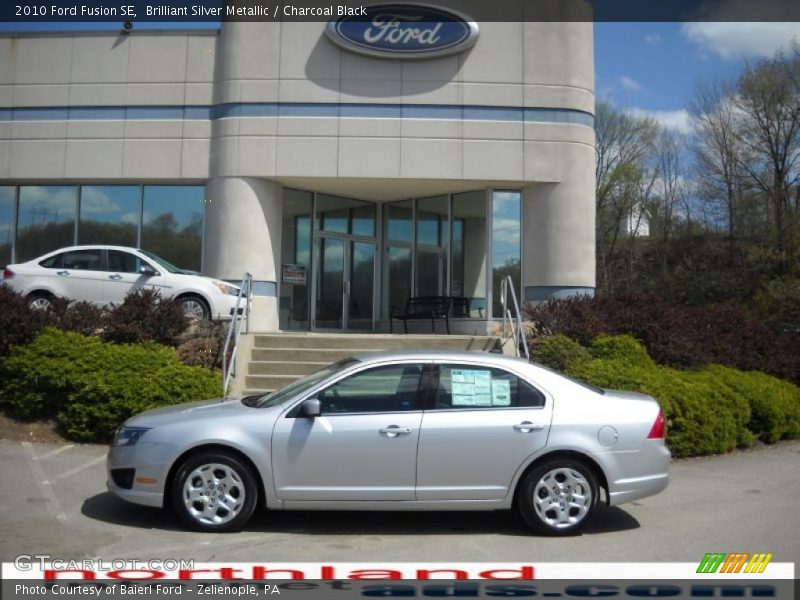 Brilliant Silver Metallic / Charcoal Black 2010 Ford Fusion SE
