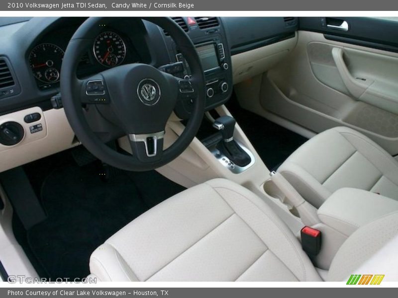 Candy White / Cornsilk Beige 2010 Volkswagen Jetta TDI Sedan