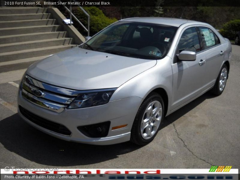 Brilliant Silver Metallic / Charcoal Black 2010 Ford Fusion SE