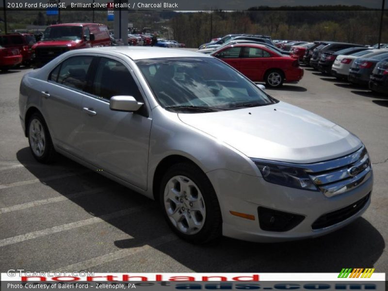Brilliant Silver Metallic / Charcoal Black 2010 Ford Fusion SE