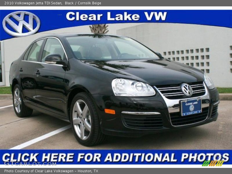 Black / Cornsilk Beige 2010 Volkswagen Jetta TDI Sedan