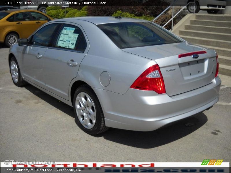 Brilliant Silver Metallic / Charcoal Black 2010 Ford Fusion SE