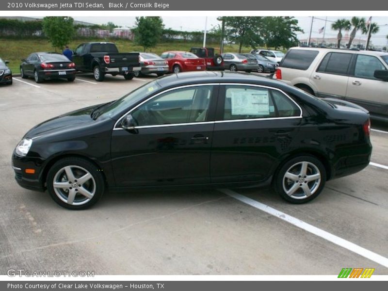Black / Cornsilk Beige 2010 Volkswagen Jetta TDI Sedan