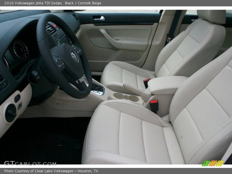 Black / Cornsilk Beige 2010 Volkswagen Jetta TDI Sedan