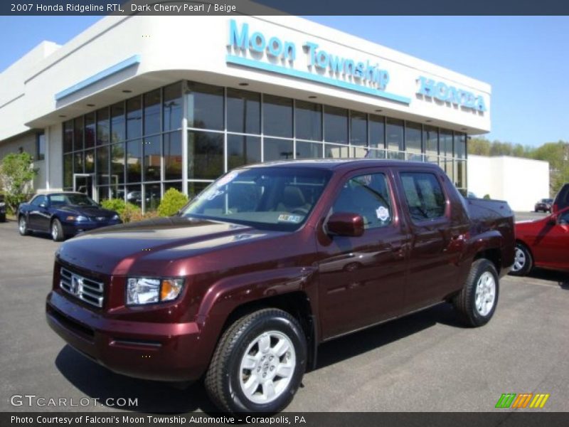 Dark Cherry Pearl / Beige 2007 Honda Ridgeline RTL