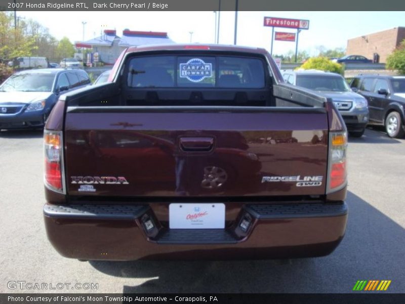 Dark Cherry Pearl / Beige 2007 Honda Ridgeline RTL
