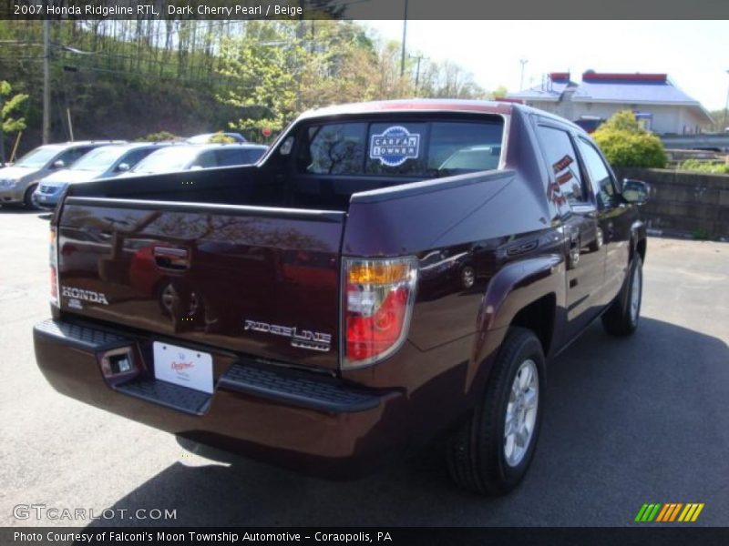 Dark Cherry Pearl / Beige 2007 Honda Ridgeline RTL