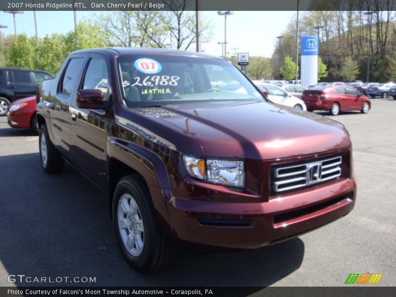 Dark Cherry Pearl / Beige 2007 Honda Ridgeline RTL