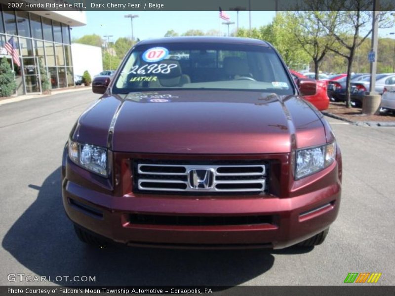 Dark Cherry Pearl / Beige 2007 Honda Ridgeline RTL