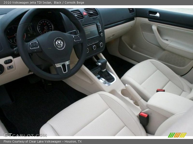 Black / Cornsilk Beige 2010 Volkswagen Jetta TDI Sedan