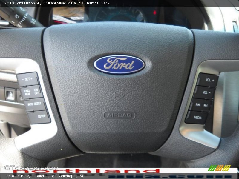 Brilliant Silver Metallic / Charcoal Black 2010 Ford Fusion SE