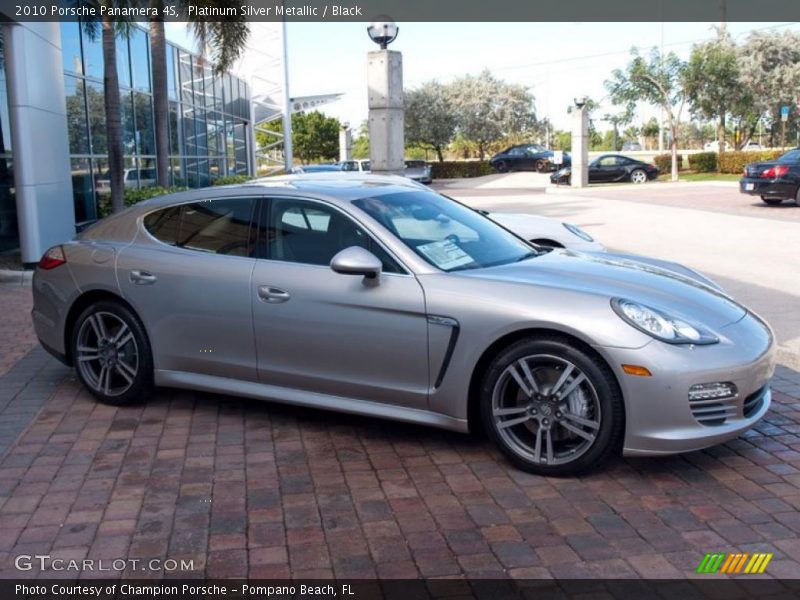 Platinum Silver Metallic / Black 2010 Porsche Panamera 4S