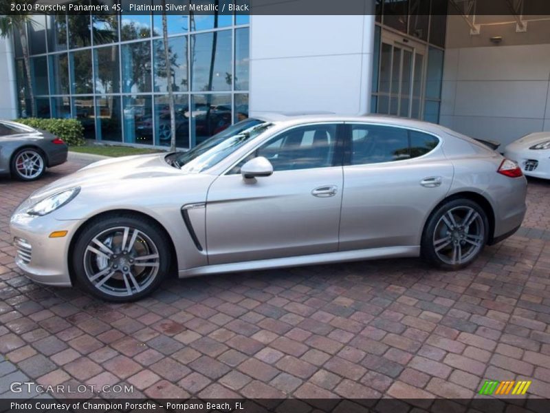 Platinum Silver Metallic / Black 2010 Porsche Panamera 4S