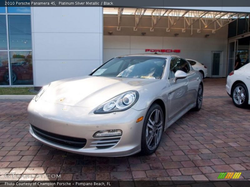 Platinum Silver Metallic / Black 2010 Porsche Panamera 4S