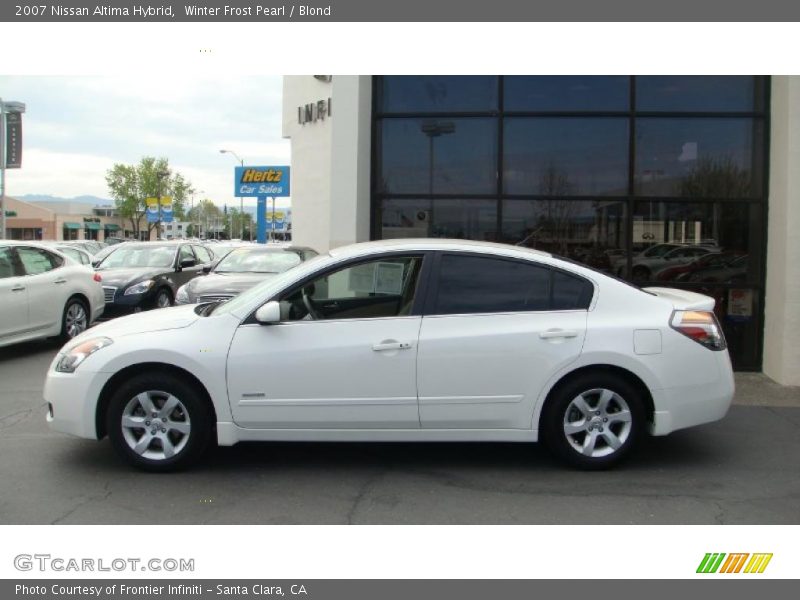 Winter Frost Pearl / Blond 2007 Nissan Altima Hybrid
