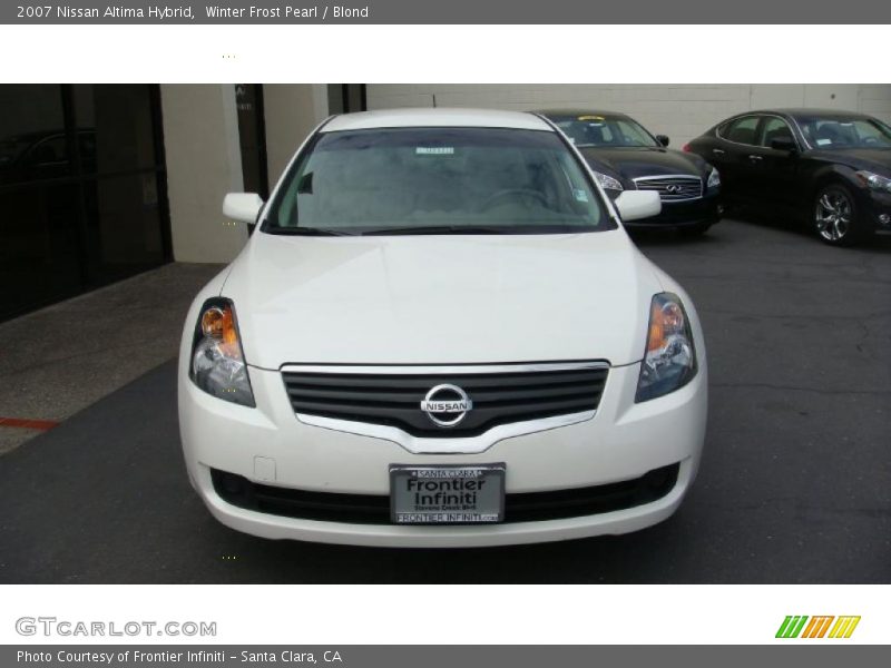 Winter Frost Pearl / Blond 2007 Nissan Altima Hybrid