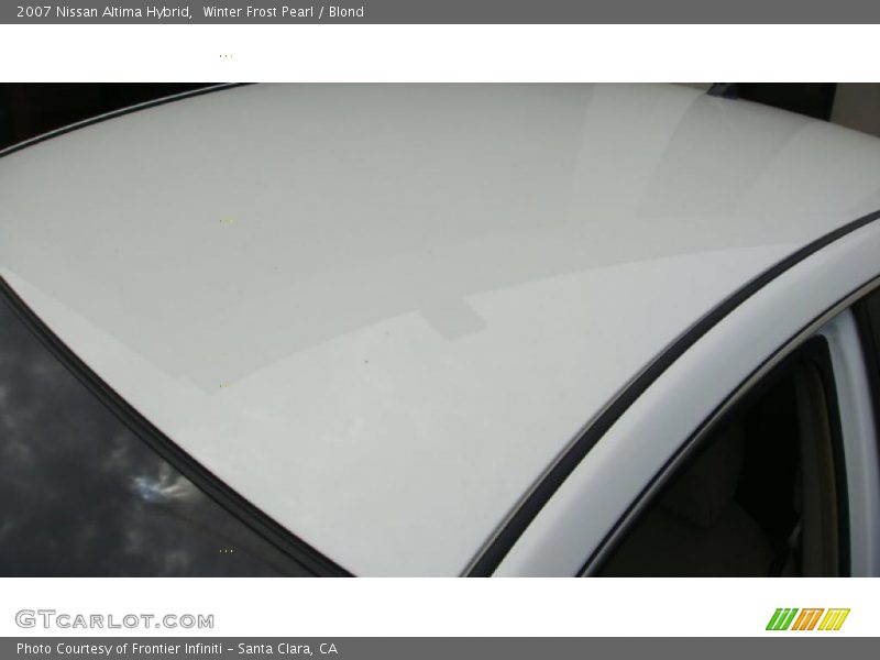 Winter Frost Pearl / Blond 2007 Nissan Altima Hybrid