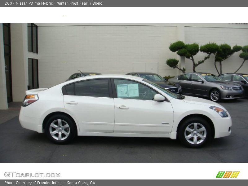 Winter Frost Pearl / Blond 2007 Nissan Altima Hybrid