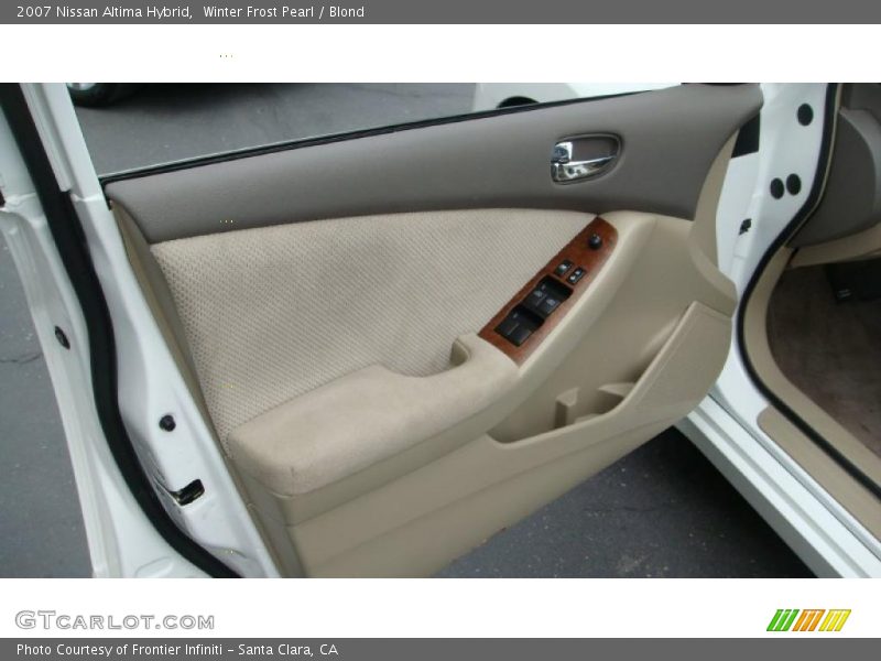 Winter Frost Pearl / Blond 2007 Nissan Altima Hybrid
