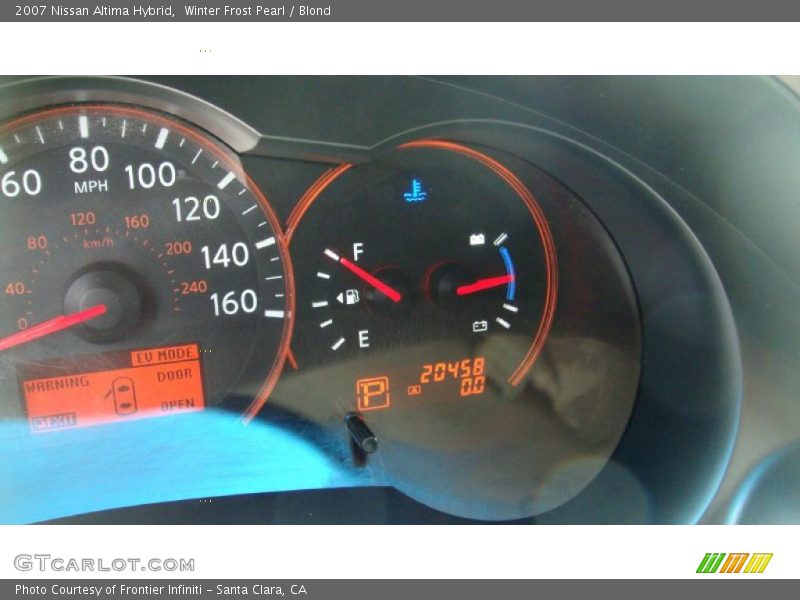 Winter Frost Pearl / Blond 2007 Nissan Altima Hybrid