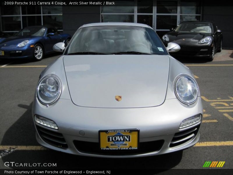 Arctic Silver Metallic / Black 2009 Porsche 911 Carrera 4 Coupe