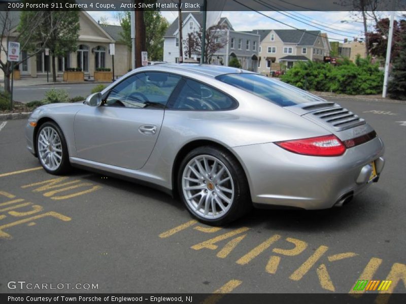 Arctic Silver Metallic / Black 2009 Porsche 911 Carrera 4 Coupe