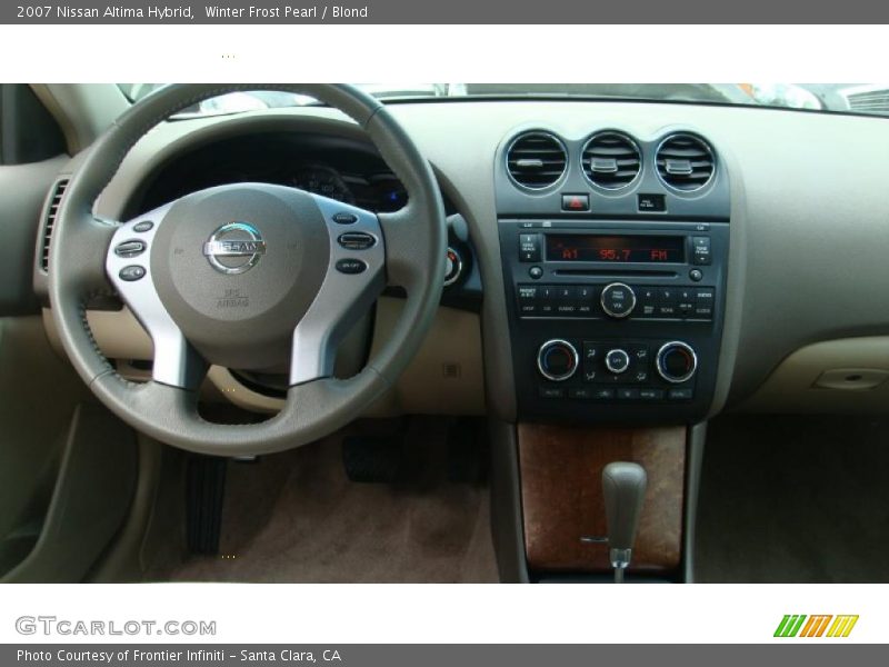 Winter Frost Pearl / Blond 2007 Nissan Altima Hybrid