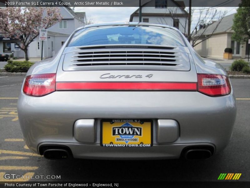 Arctic Silver Metallic / Black 2009 Porsche 911 Carrera 4 Coupe