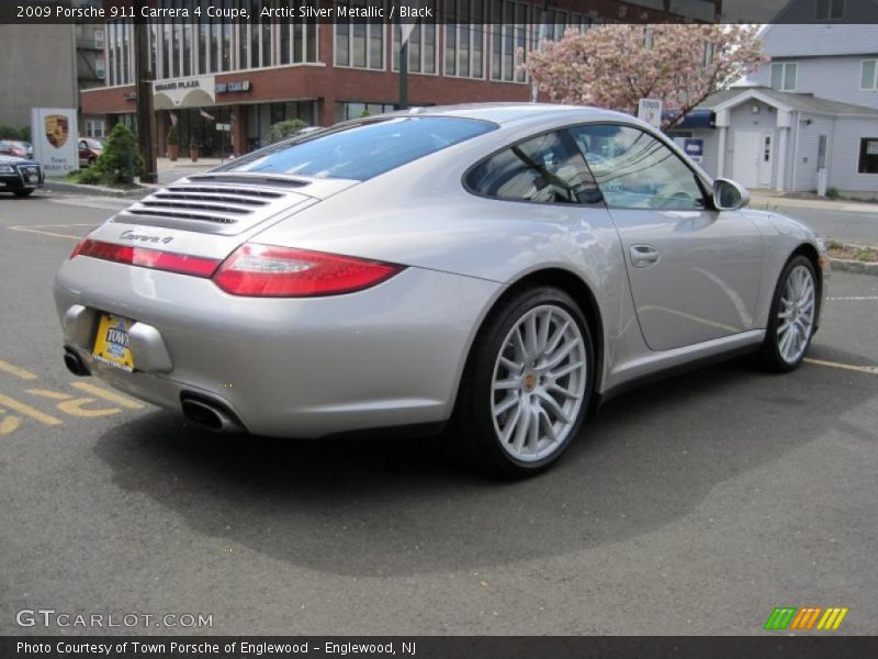 Arctic Silver Metallic / Black 2009 Porsche 911 Carrera 4 Coupe