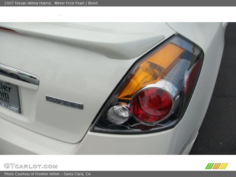 Winter Frost Pearl / Blond 2007 Nissan Altima Hybrid
