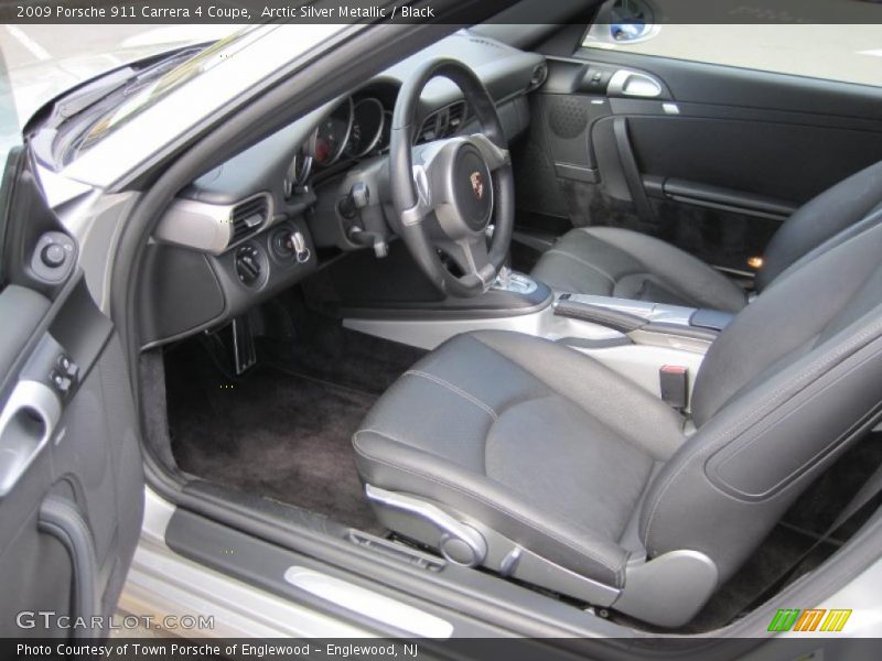 Arctic Silver Metallic / Black 2009 Porsche 911 Carrera 4 Coupe