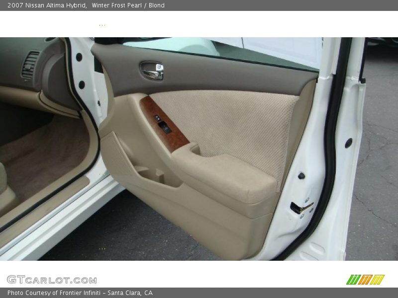 Winter Frost Pearl / Blond 2007 Nissan Altima Hybrid
