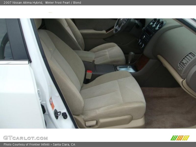 Winter Frost Pearl / Blond 2007 Nissan Altima Hybrid