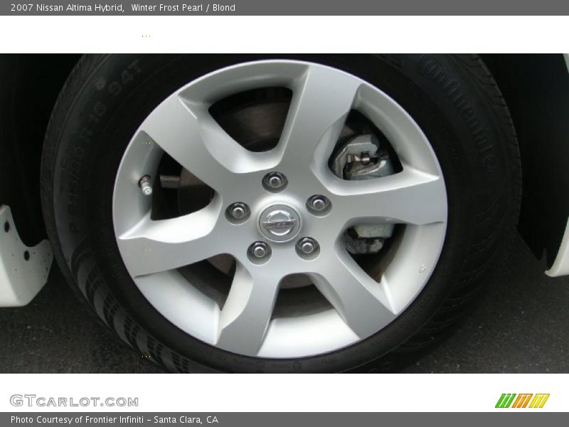 Winter Frost Pearl / Blond 2007 Nissan Altima Hybrid