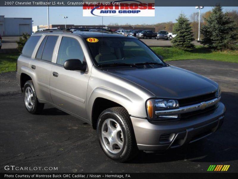 Graystone Metallic / Light Gray 2007 Chevrolet TrailBlazer LS 4x4